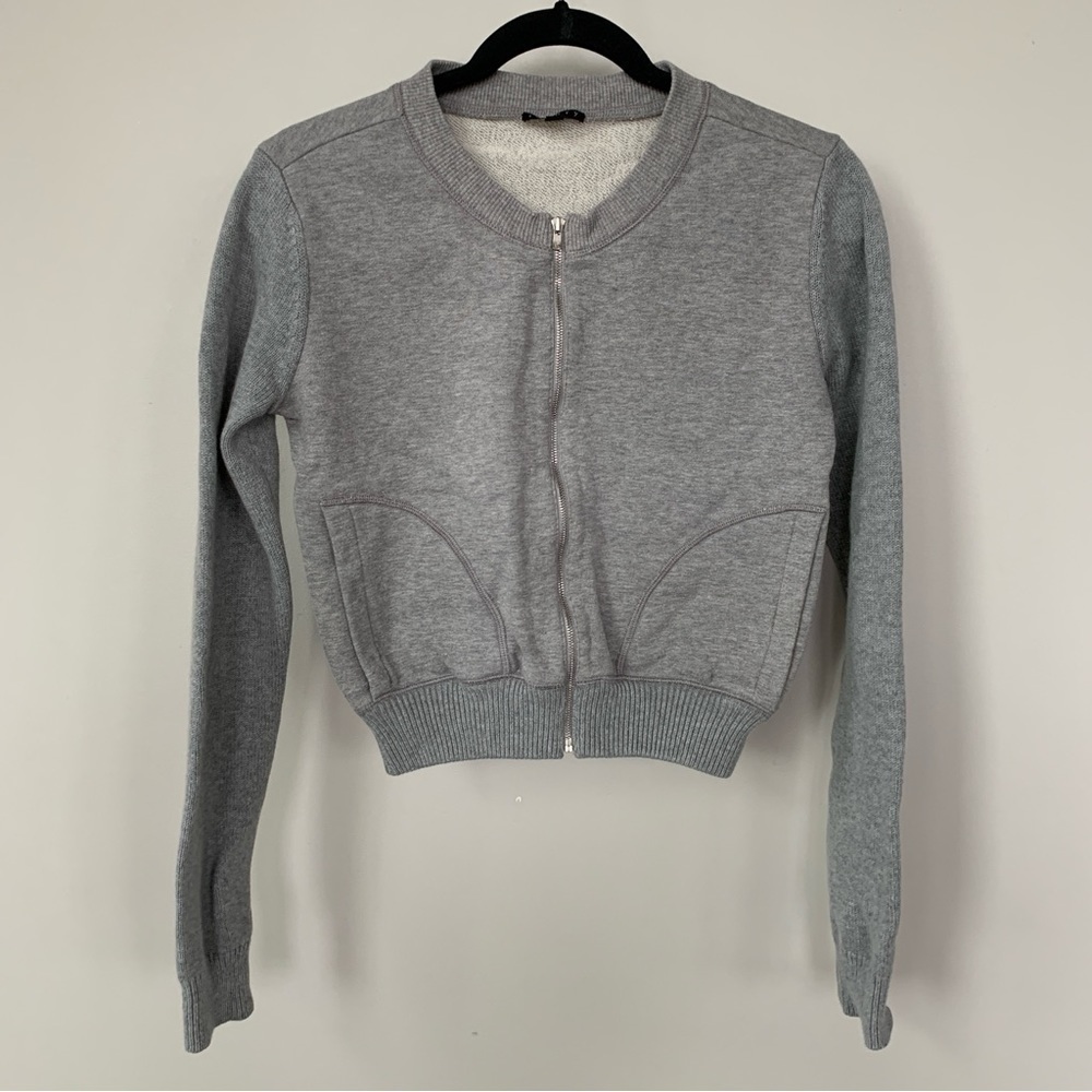 Theory Mixed Media Zip‎ Ip Sweater Size S